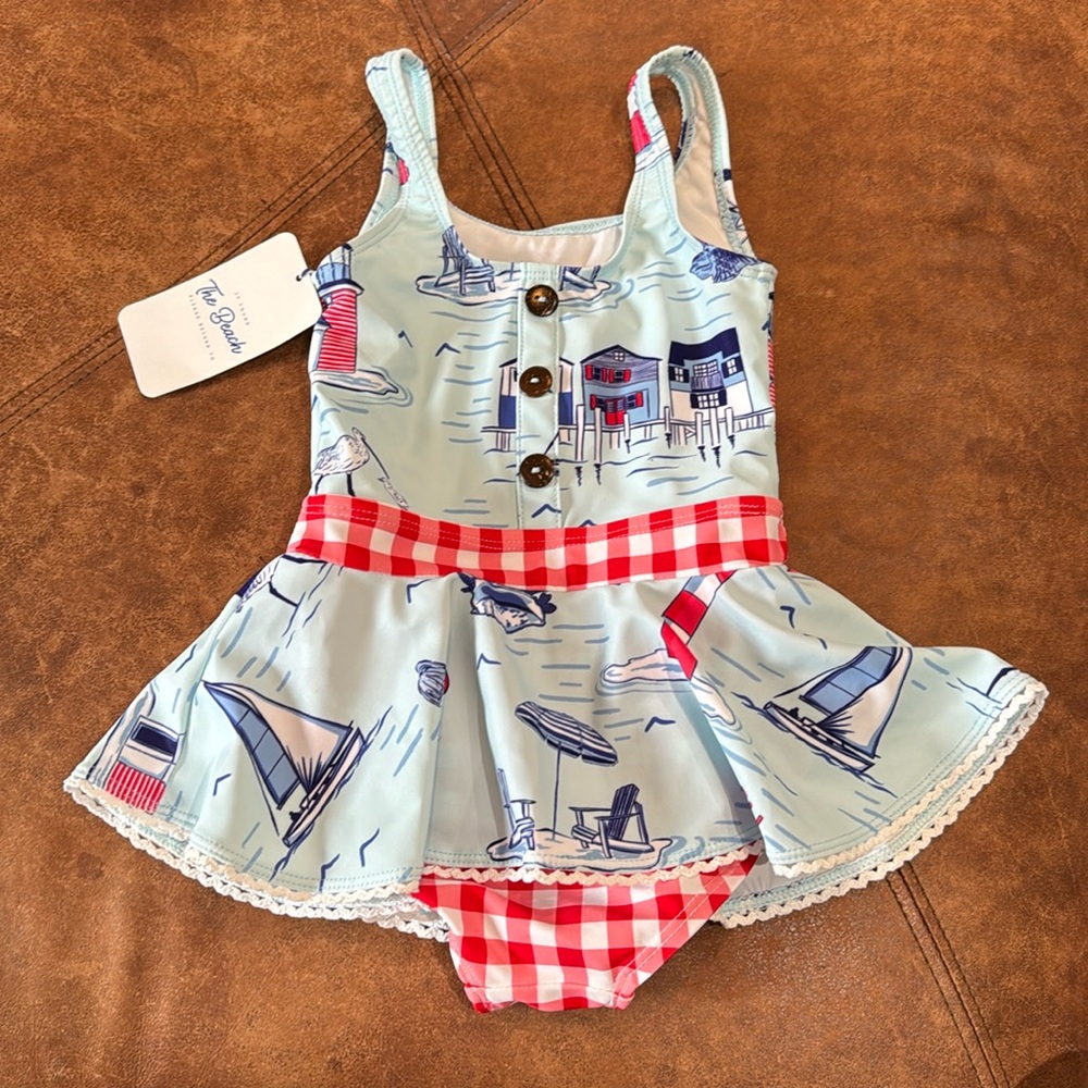NWT Blueberry Bay one piece bathing suit